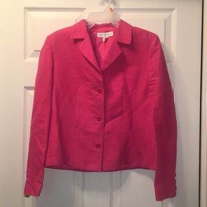 Hot Pink Linen Blazer